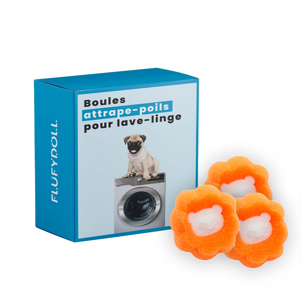 Flufydoll : Boules attrape-poils pour lave-linge réutilisable